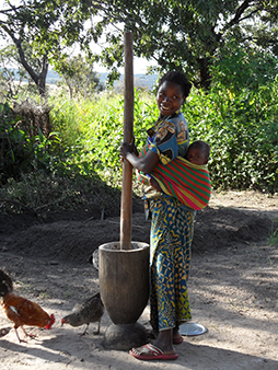 costruzione di borse di raffia